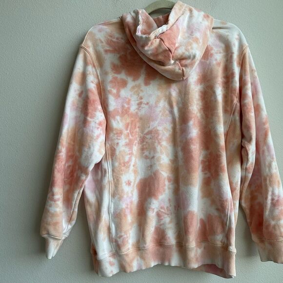 Aerie 90’s Tie Dye Oversized Relaxed Hoodie Pink Peach Boho Comfort Size XS - Picture 4 of 6